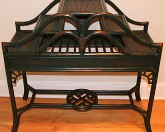 Bamboo and wicker plant stand