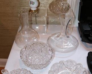 Cut Glass & Reidel Decanters