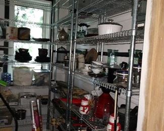 these storage racks are for sale but must be picked up on the last day of the sale. HUGE.
