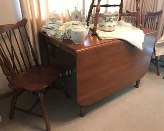 Drop leaf table and four chairs. Priced to MOVE> 