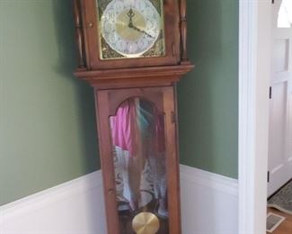 Seth Thomas Grandfather Clock 16.5" W x 9" D x 76" T