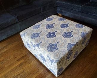 Mid Century Fabric Ottoman/ Coffee table 36" W x 36" D x 17.5" T