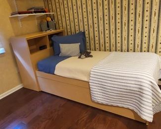 Trundle Bed 77.5" W x 41.5" D x 24" T  Headboard 42" W x 19" D x 42.5" T