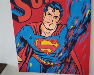 Signed Superman  46" W x 60" H