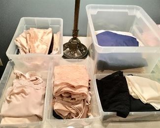 Large selection of beautiful half and whole slips and camisoles 