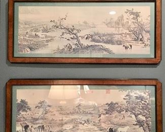 Two large Asian farm scenes