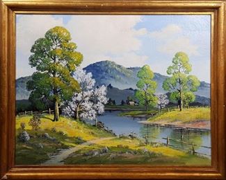 Art Fredericks Ernest Landscape Oil on Canvas