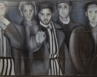 Art Oil And Wire Concentration Camp