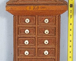 Artz Tramp Art Spice Cabinet