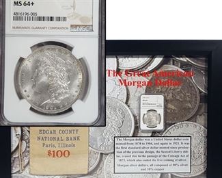 Coins Morgan Silver Dollar High Grade Display A NGC