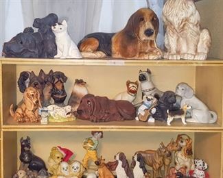 Figurines Dogs Three Shelves