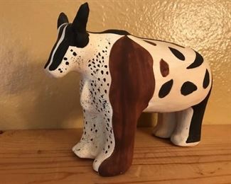 Ecuadorian folk art cow figurine