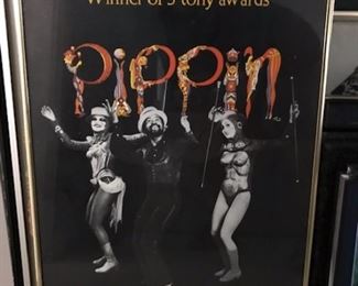 Pippin framed Broadway poster