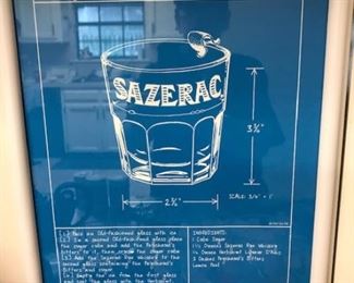 Sazerac framed poster