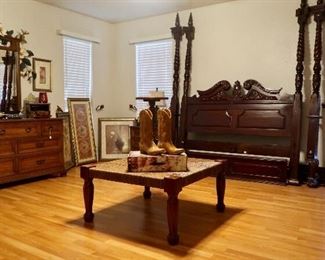 Queen 4 Poster Bed - NICE Furniture - Room Full