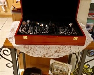 Nice Rolling Cart and nice Silverware