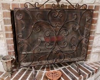 Beautiful Free Standing Fireplace Screen
