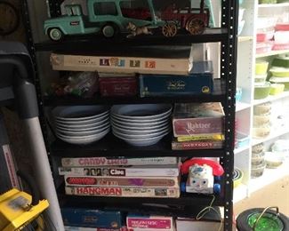 MAny Vintage board games, Original Candy Land, Monoply, clue, twister, Ker Plunk, Yahtzee, Many Fischer price pull toys