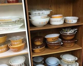 Tom & Jerry punch Christmas sets with cups complete, Fire King Dishes, Casseroles, Town and Country Dishes, Golden Acorn, Snowflake Garland Mixing Bowls, Fruit and berry bowls and casseroles. several individual pieces to add to your collection
