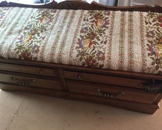 Beauty of a hope/cedar chest with padded material on top