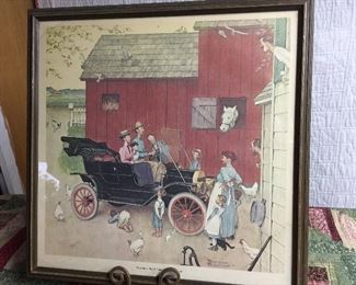 Original Norman Rothwell print framed, numbered on back, there are a lot of prints out there, but not framed,EXCELLENT