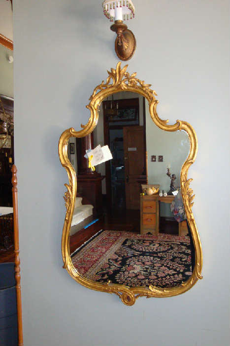 Mirror, carved gilt frame