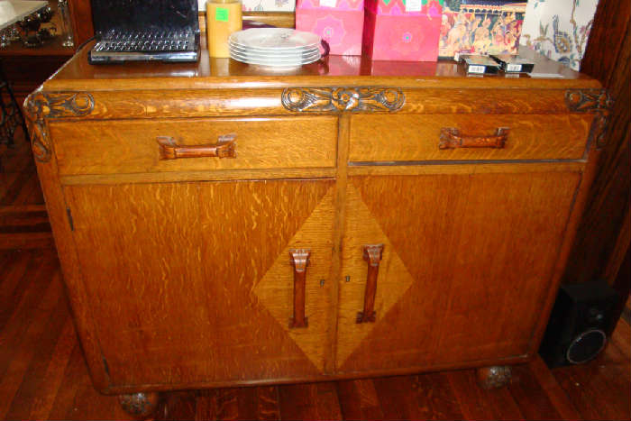 Carved antique buffet