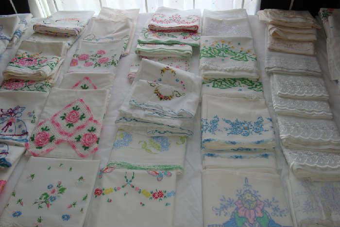 Hand embroidered pillowcases