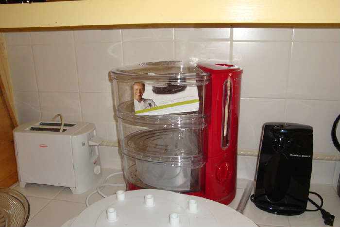 Steam cooker, used once, BPA-free