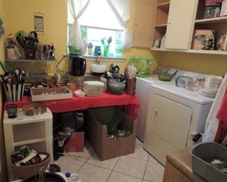 Maytag Washer and Dryer - 100s and 100s of Kitchen Utensils - storage containers - light bulbs