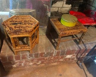 bamboo end tables or small thrones for small gods