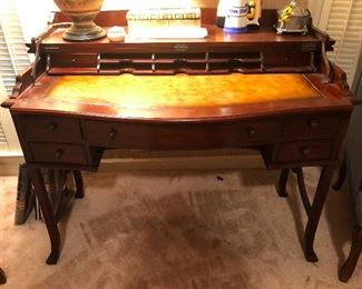 writing desk with leather top for penning your scandalous memoir