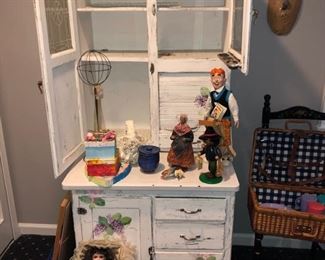 Painted Hoosier cabinet 