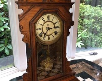 Vintage gingerbread grandmother clock