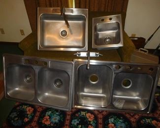 New stainless sinks