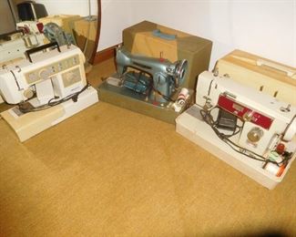 Variety of sewing machines