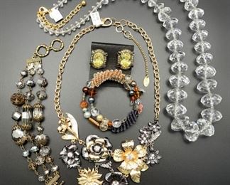 Beautiful statement costume jewelry, final clearance priced at 2/3 (66.67%) off. The Heidi Daus earrings in the center have already sold.
