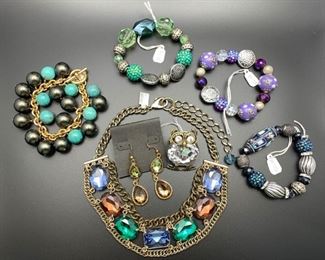 Beautiful statement costume jewelry, final clearance priced at 2/3 (66.67%) off. The bauble bracelet on the left has already sold.