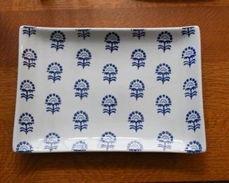 Blue & White Pottery Dish / Platter