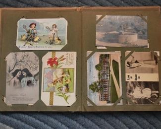 Scrapbook Album with Postcards & Greeting Cards