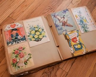 Scrapbook of Vintage Greeting Cards