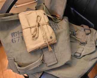 Vintage Military / US Army Bags, Tarps, Etc.