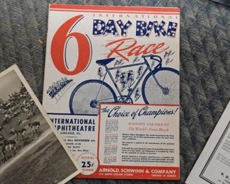 Vintage Bicycle / Bike Racing Pamphlets, Flyers, Etc