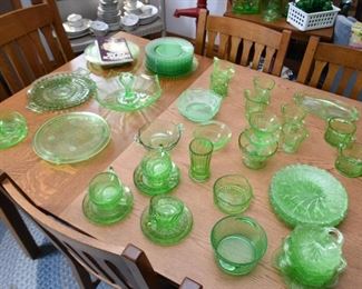 Green Depression Glass