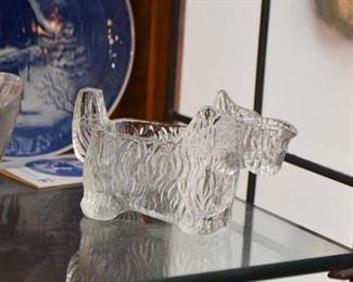Glass Scotty Dog Container / Bowl