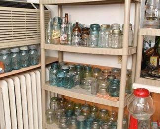 Ball Jars (Aqua & Clear Glass), Vintage Milk Bottles, Old Bottles