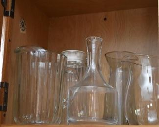 Glassware (Pitchers , Bottles, Decanters, Jars, Etc.)