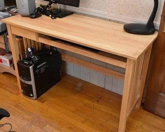 Light Wood Mission Style Computer Desk