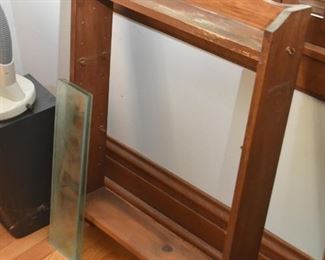 Wall Shelf / Curio with 3 Glass Shelf Inserts