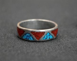 Native American Turquoise & Silver Ring 
